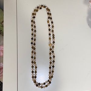 Pearl & Tiger Eye Long necklace